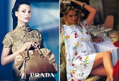 Модная одежда 90-х годов. Prada. Gucci Модная одежда 90-х годов. Prada. Gucci